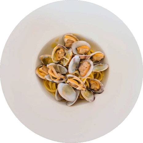 Spaghetti ai lupini locali, visti dall'alto
